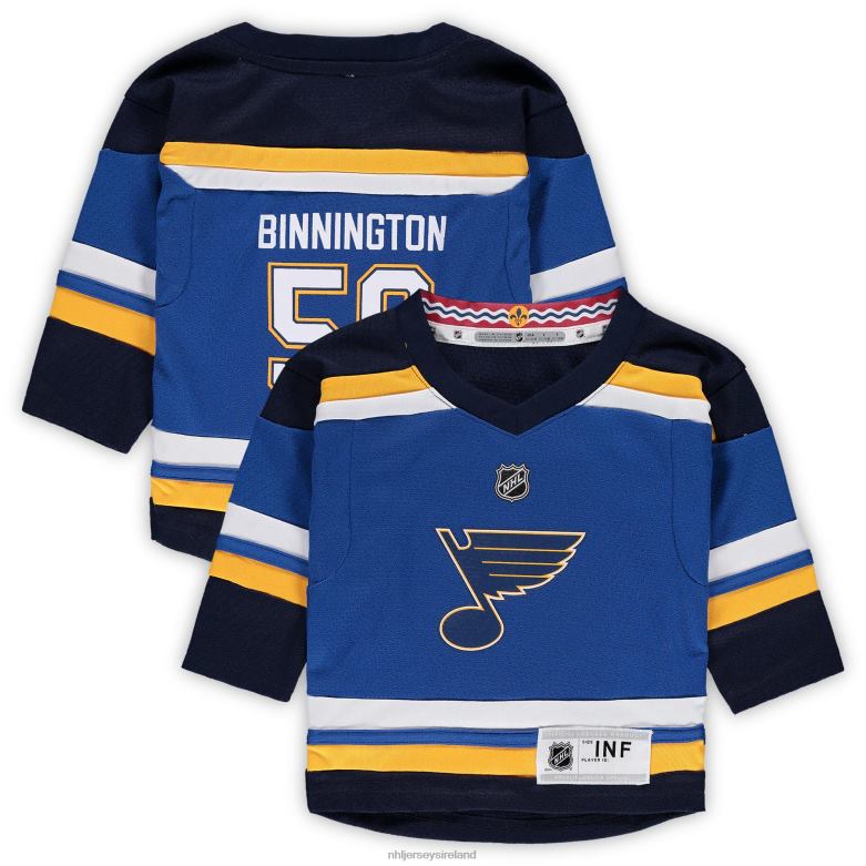 NHL Infant St Louis Blues Jordan Binnington Blue Home Replica Player Jersey D002V637 Clothing