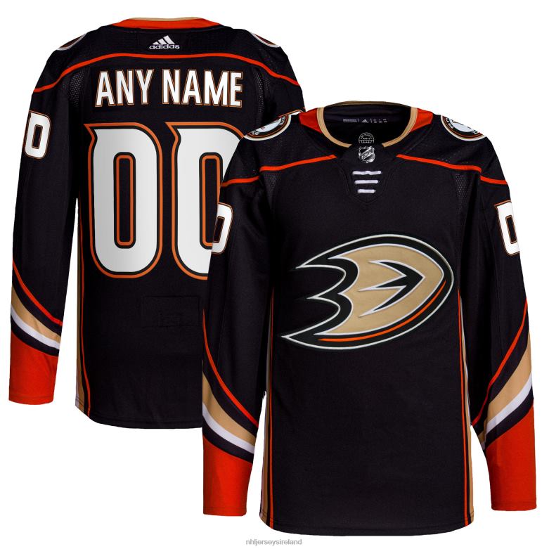 NHL Men Anaheim Ducks Adidas Black Home Authentic Pro Custom Jersey D002V2009 Clothing