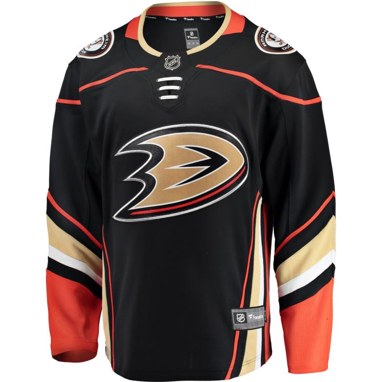 NHL Men Anaheim Ducks Fanatics Branded Black Breakaway Home Jersey D002V622 Clothing