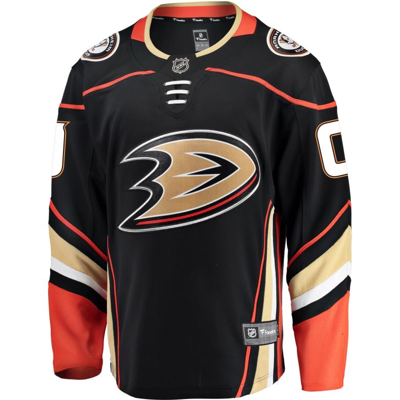 NHL Men Anaheim Ducks Fanatics Branded Black Home Breakaway Custom Jersey D002V457 Clothing