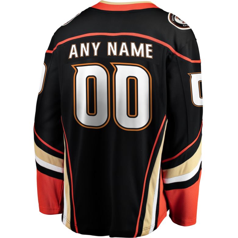 NHL Men Anaheim Ducks Fanatics Branded Black Home Breakaway Custom Jersey D002V457 Clothing