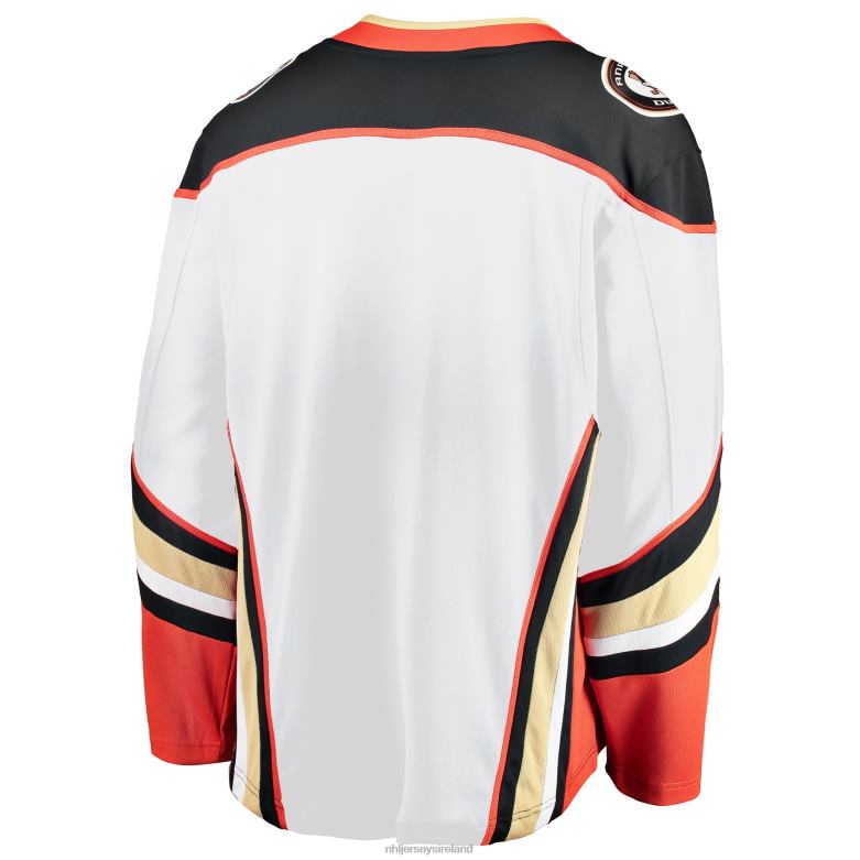 NHL Men Anaheim Ducks Fanatics Branded White Breakaway Away Jersey D002V799 Clothing