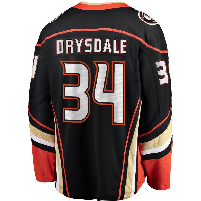 NHL Men Anaheim Ducks Jamie Drysdale Fanatics Branded Black Home Breakaway Player Jersey D002V1679 Clothing