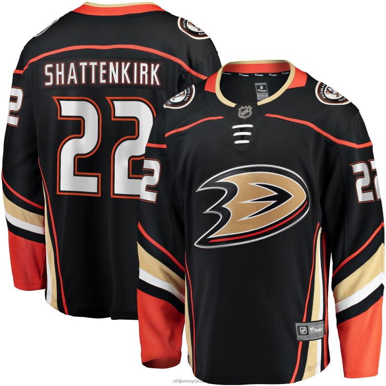 NHL Men Anaheim Ducks Kevin Shattenkirk Fanatics Branded Black Home Breakaway Jersey D002V1873 Clothing