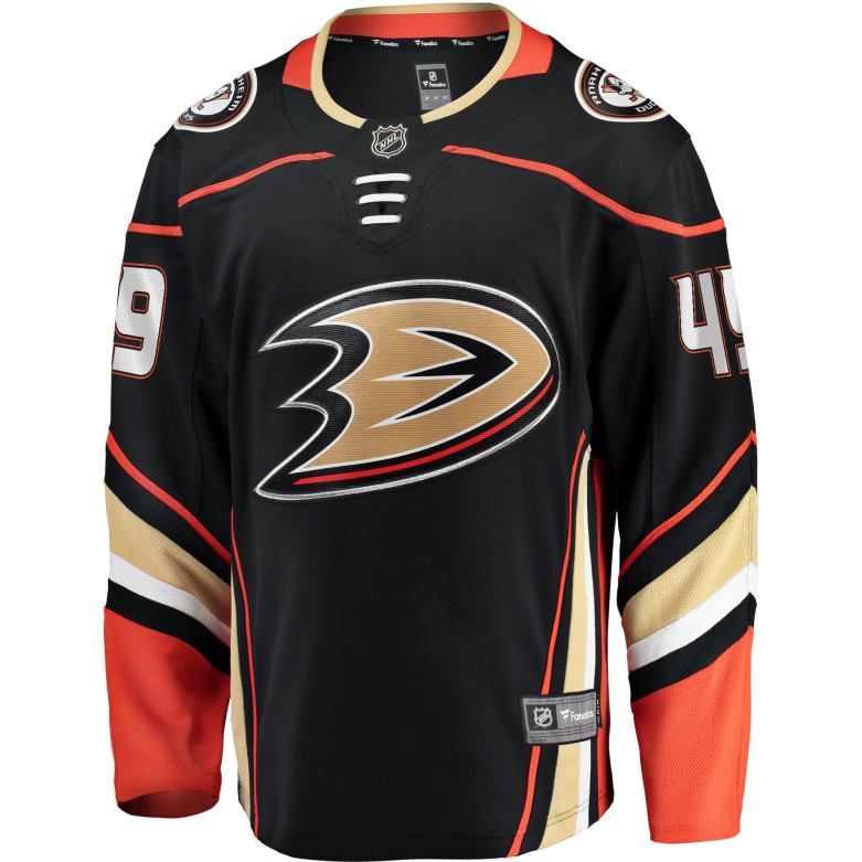 NHL Men Anaheim Ducks Max Jones Fanatics Branded Black Breakaway Player Jersey D002V2180 Clothing