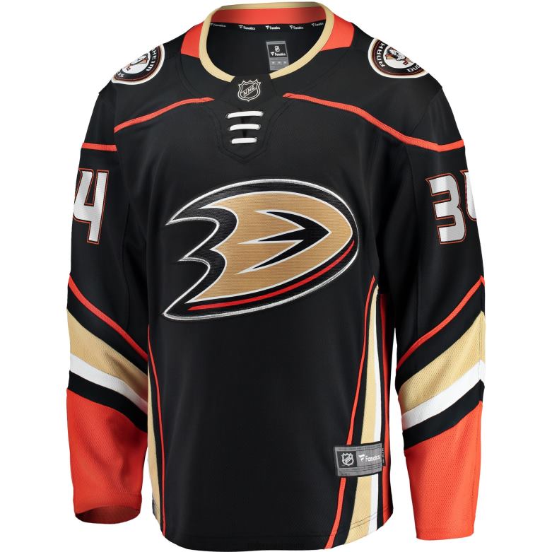 NHL Men Anaheim Ducks Sam Steel Fanatics Branded Black Team Color Breakaway Player Jersey D002V2224 Clothing