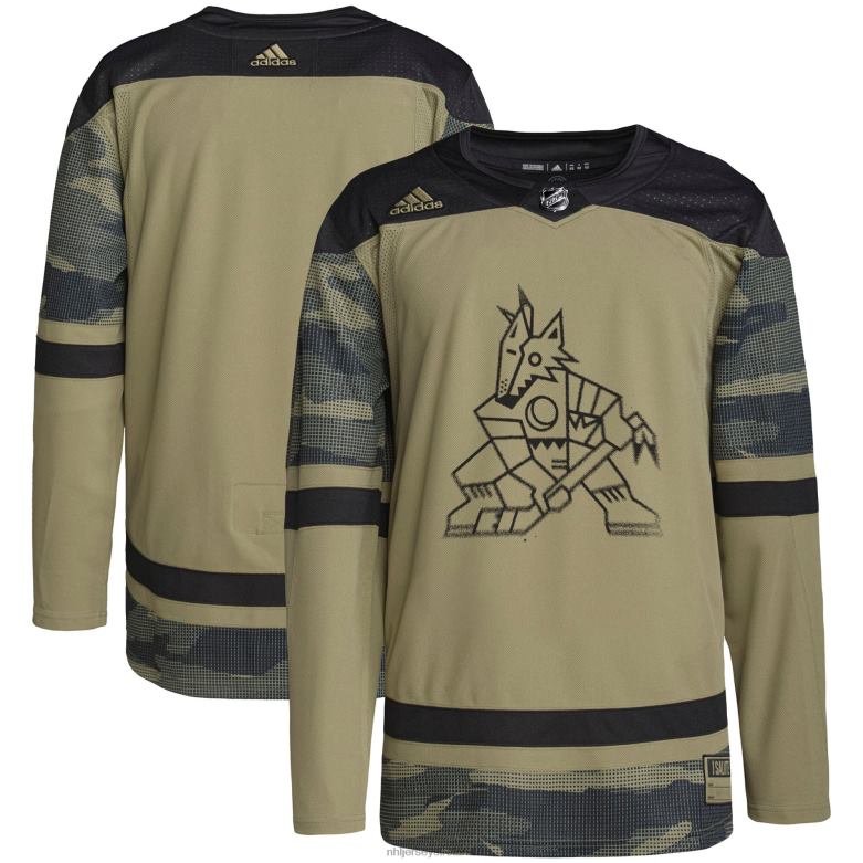 NHL Men Arizona Coyotes Adidas Camo Military Appreciation Team Authentic Practice Jersey D002V843 Clothing