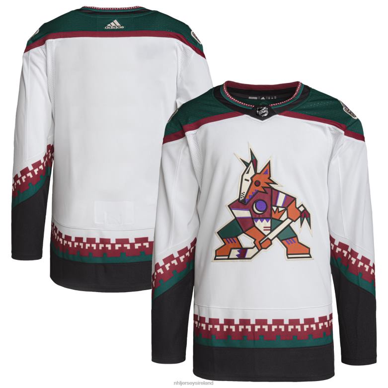 NHL Men Arizona Coyotes Adidas White Away Primegreen Authentic Pro Blank Jersey D002V1092 Clothing