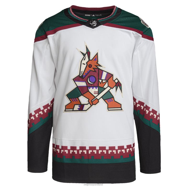 NHL Men Arizona Coyotes Adidas White Away Primegreen Authentic Pro Blank Jersey D002V1092 Clothing