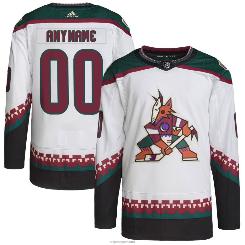 NHL Men Arizona Coyotes Adidas White Primegreen Authentic Pro Custom Jersey D002V2025 Clothing