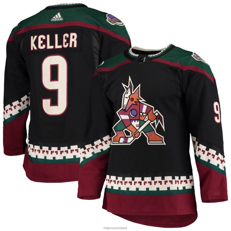NHL Men Arizona Coyotes Clayton Keller Adidas Black Home Authentic Pro Player Jersey D002V304 Clothing