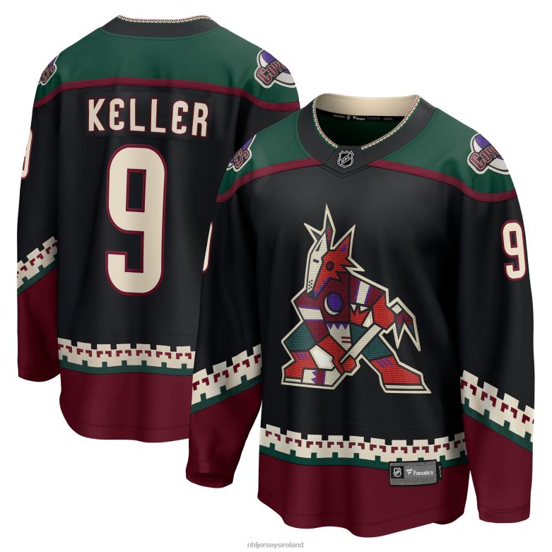 NHL Men Arizona Coyotes Clayton Keller Fanatics Branded Black Home Premier Breakaway Player Jersey D002V293 Clothing