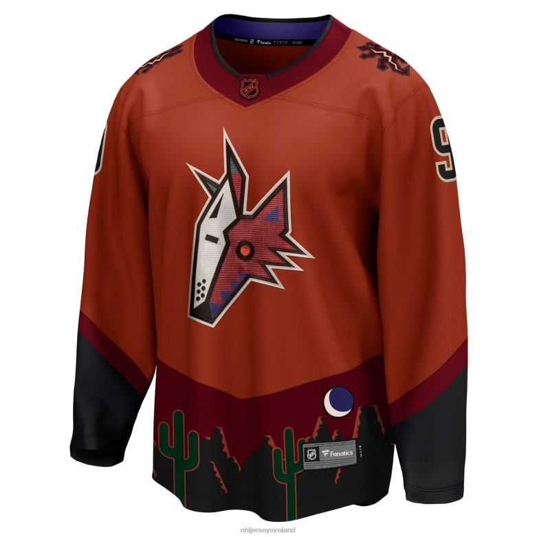 NHL Men Arizona Coyotes Clayton Keller Fanatics Branded Burnt Orange Special Edition 20 Breakaway Player Jersey D002V298 Clothing