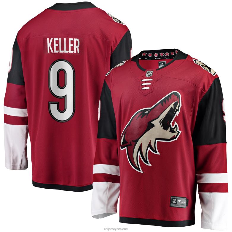 NHL Men Arizona Coyotes Clayton Keller Fanatics Branded Garnet Home Premier Breakaway Player Jersey D002V1274 Clothing