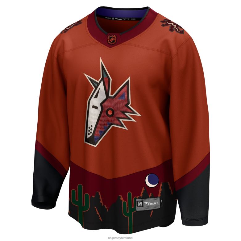 NHL Men Arizona Coyotes Fanatics Branded Burnt Orange Special Edition 20 Breakaway Blank Jersey D002V234 Clothing
