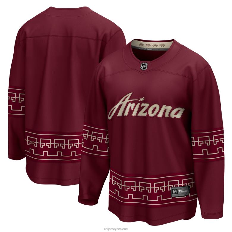 NHL Men Arizona Coyotes Fanatics Branded Garnet Alternate 2022/23 Premier Breakaway Jersey D002V297 Clothing
