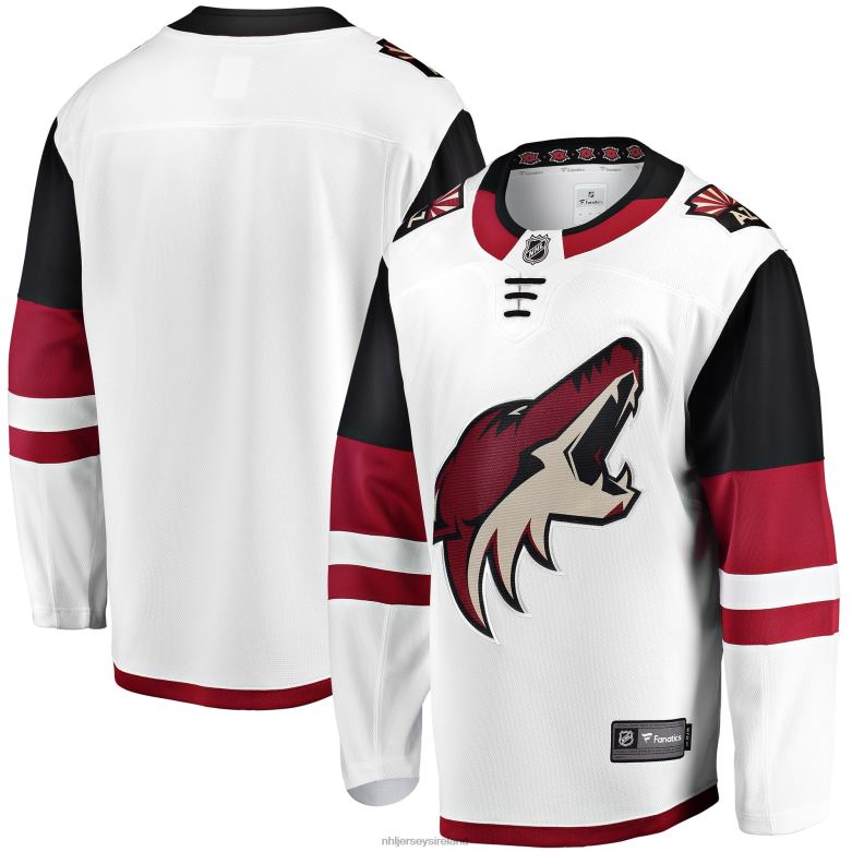 NHL Men Arizona Coyotes Fanatics Branded White Breakaway Away Jersey D002V1398 Clothing