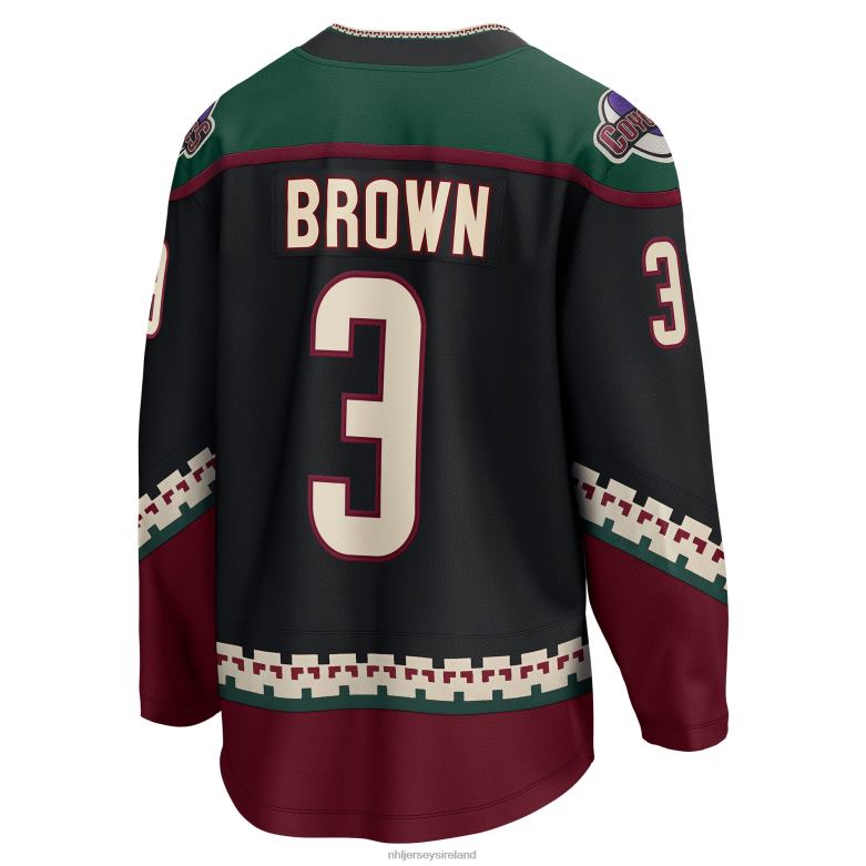 NHL Men Arizona Coyotes Josh Brown Fanatics Branded Black Home Breakaway Player Jersey D002V2251 Clothing