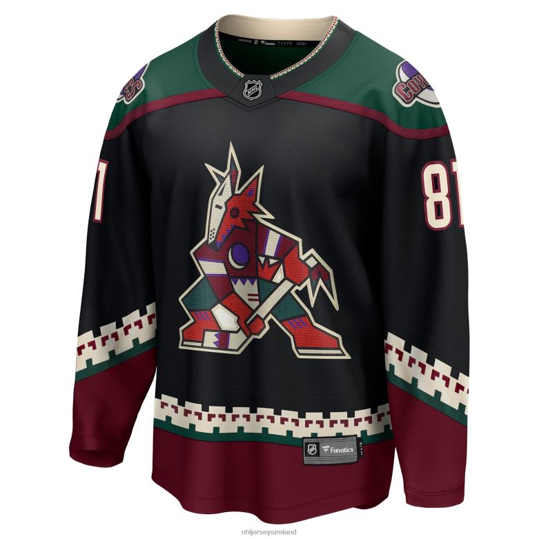 NHL Men Arizona Coyotes Phil Kessel Fanatics Branded Black Home Premier Breakaway Player Jersey D002V1759 Clothing