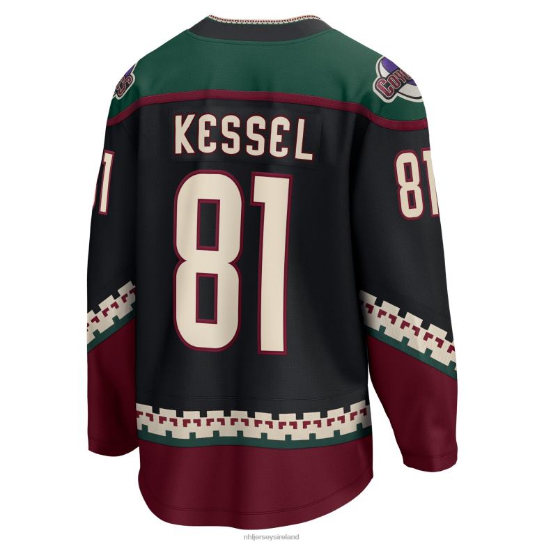 NHL Men Arizona Coyotes Phil Kessel Fanatics Branded Black Home Premier Breakaway Player Jersey D002V1759 Clothing
