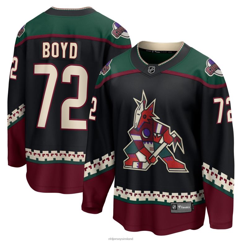 NHL Men Arizona Coyotes Travis Boyd Fanatics Branded Black Home Breakaway Player Jersey D002V1681 Clothing