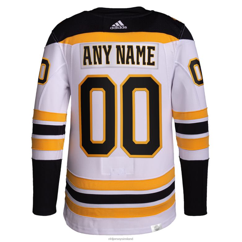 NHL Men Boston Bruins Adidas White Away Primegreen Authentic Pro Custom Jersey D002V128 Clothing