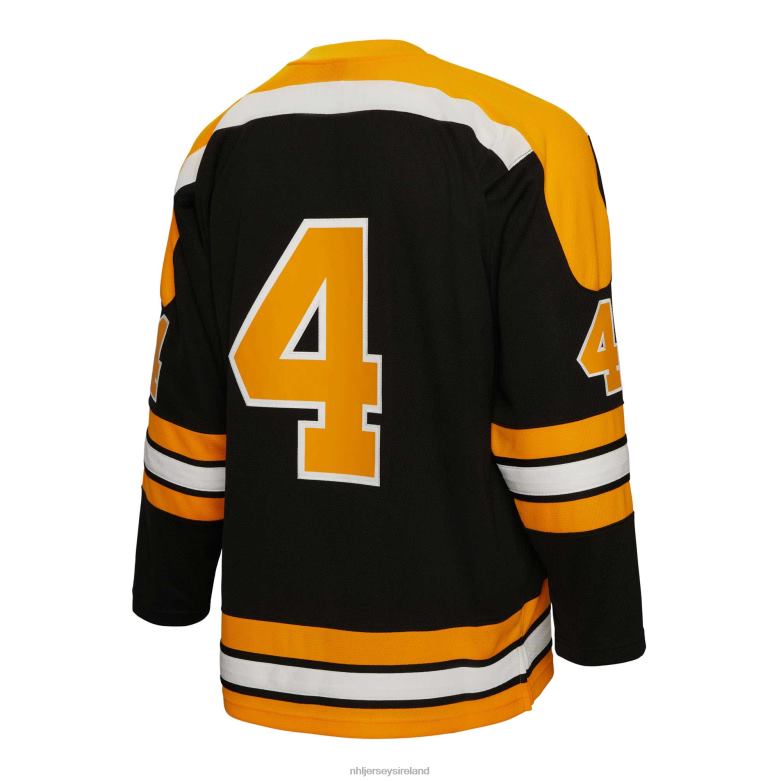 NHL Men Boston Bruins Bobby Orr Mitchell  Ness Black 1971 Blue Line Player Jersey D002V84 Clothing