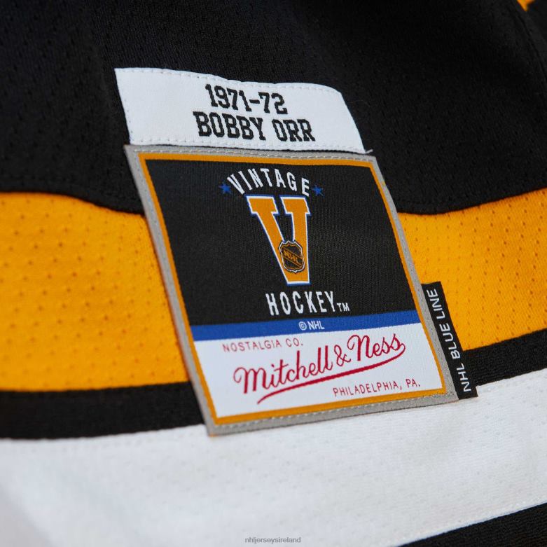 NHL Men Boston Bruins Bobby Orr Mitchell  Ness Black 1971 Blue Line Player Jersey D002V84 Clothing