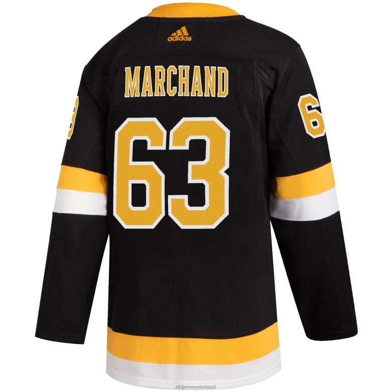 NHL Men Boston Bruins Brad Marchand Adidas Black 2019/20 Alternate Authentic Player Jersey D002V1078 Clothing