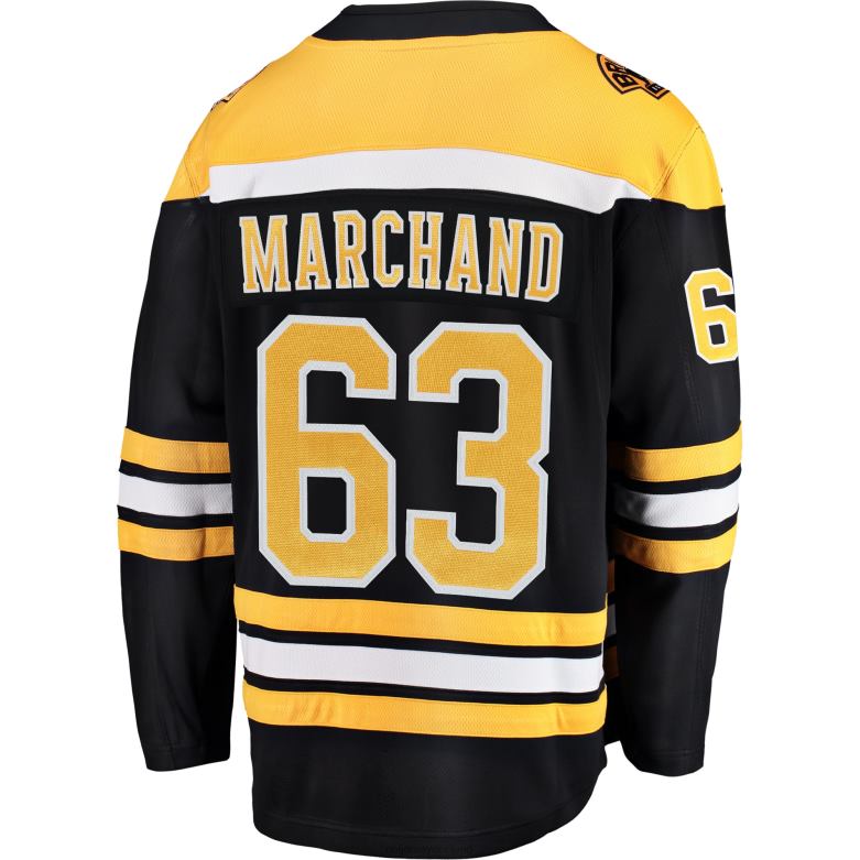 NHL Men Boston Bruins Brad Marchand Fanatics Branded Black Breakaway Player Jersey D002V1 Clothing