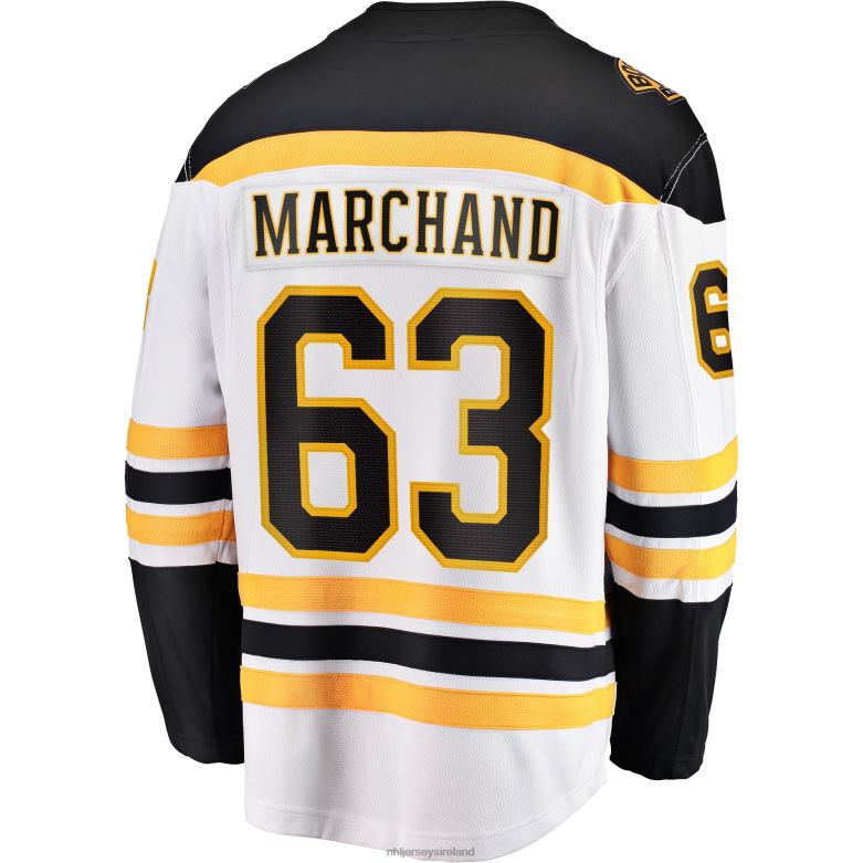 NHL Men Boston Bruins Brad Marchand Fanatics Branded White Away Premier Breakaway Player Jersey D002V102 Clothing
