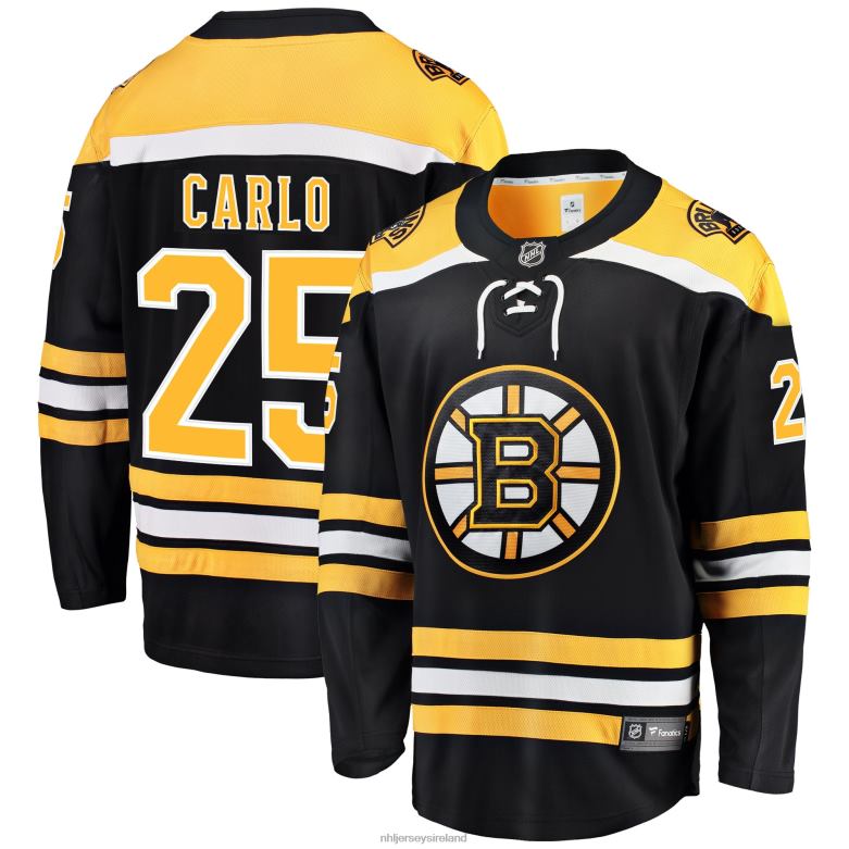 NHL Men Boston Bruins Brandon Carlo Fanatics Branded Black Home Breakaway Player Jersey D002V2326 Clothing