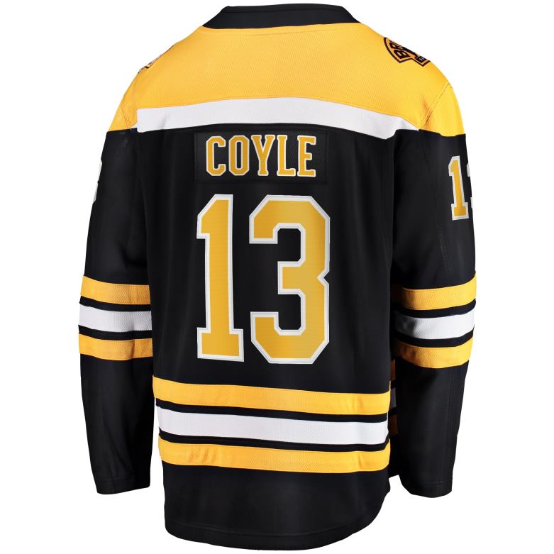 NHL Men Boston Bruins Charlie Coyle Fanatics Branded Black Home Premier Breakaway Player Jersey D002V44 Clothing