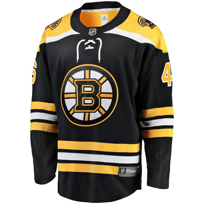 NHL Men Boston Bruins David Krejci Fanatics Branded Black Home Breakaway Player Jersey D002V220 Clothing