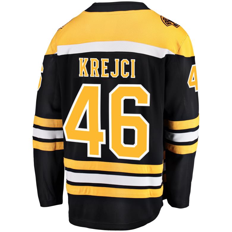 NHL Men Boston Bruins David Krejci Fanatics Branded Black Home Breakaway Player Jersey D002V220 Clothing