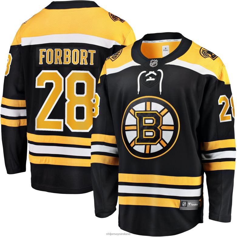 NHL Men Boston Bruins Derek Forbort Fanatics Branded Black Home Breakaway Player Jersey D002V788 Clothing