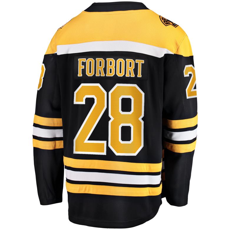 NHL Men Boston Bruins Derek Forbort Fanatics Branded Black Home Breakaway Player Jersey D002V788 Clothing