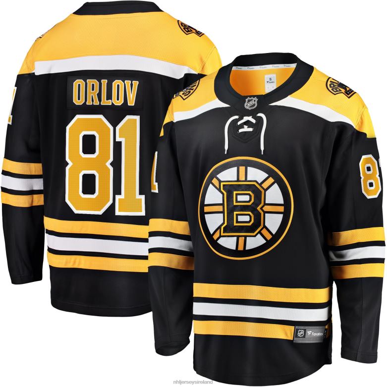 NHL Men Boston Bruins Dmitry Orlov Fanatics Branded Black Home Breakaway Jersey D002V1411 Clothing
