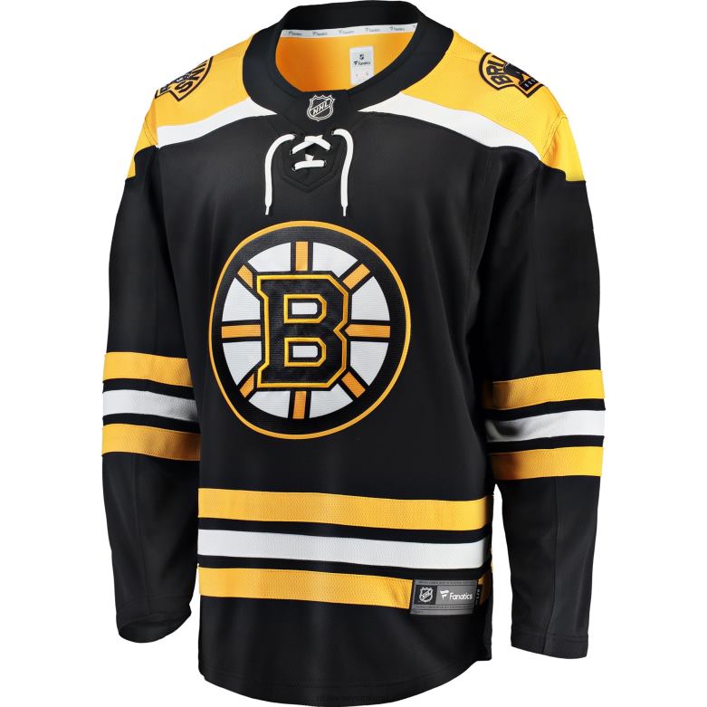 NHL Men Boston Bruins Fanatics Branded Black Breakaway Home Jersey D002V62 Clothing