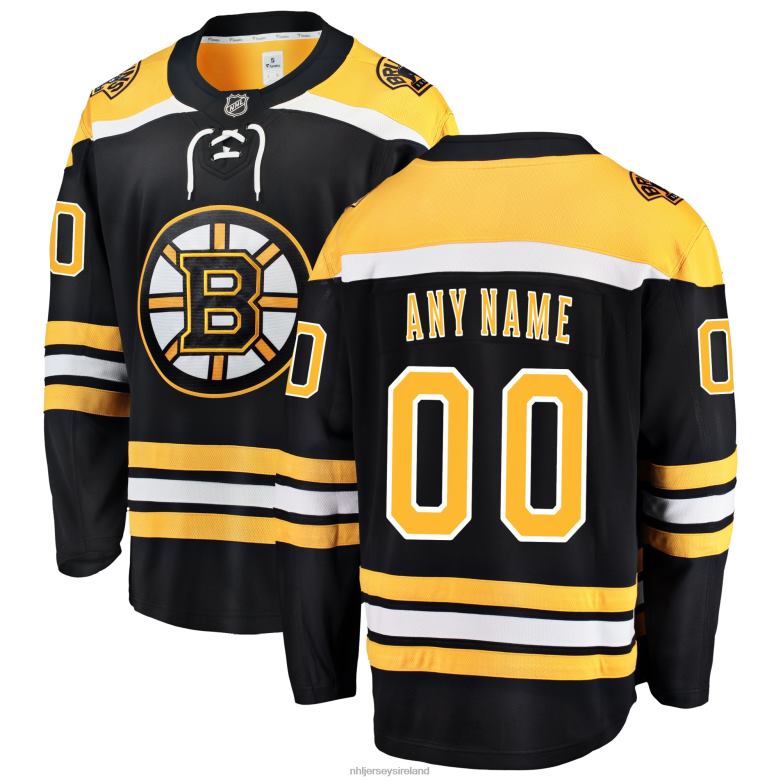 NHL Men Boston Bruins Fanatics Branded Black Home Breakaway Custom Jersey D002V15 Clothing