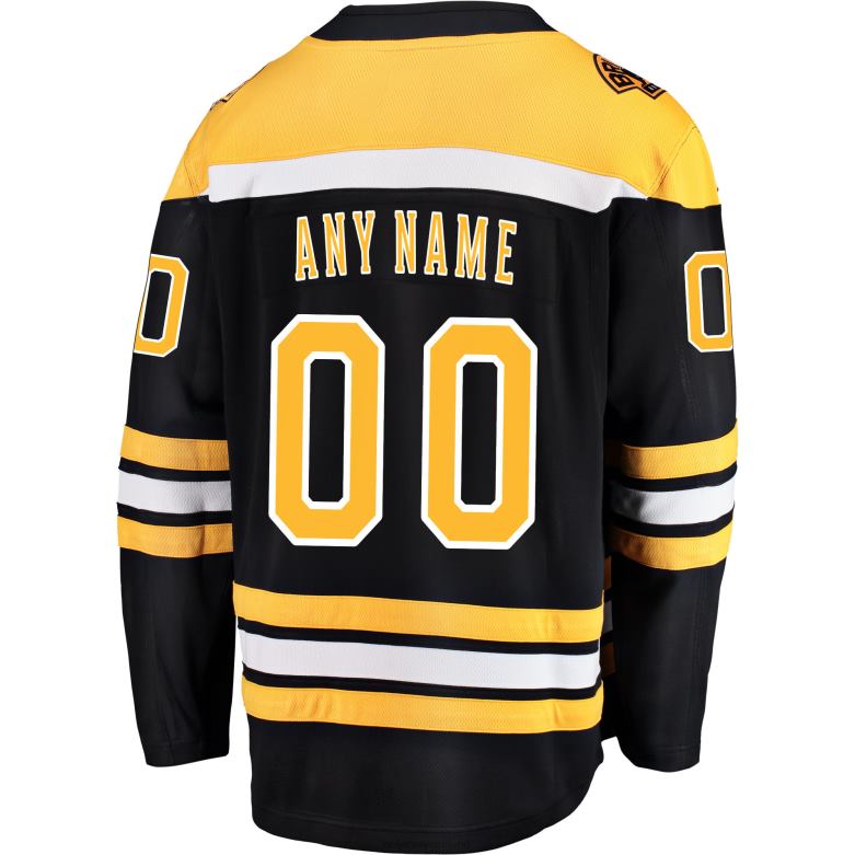 NHL Men Boston Bruins Fanatics Branded Black Home Breakaway Custom Jersey D002V15 Clothing