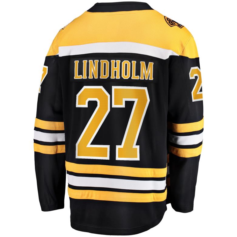 NHL Men Boston Bruins Hampus Lindholm Fanatics Branded Black Home Breakaway Player Jersey D002V585 Clothing