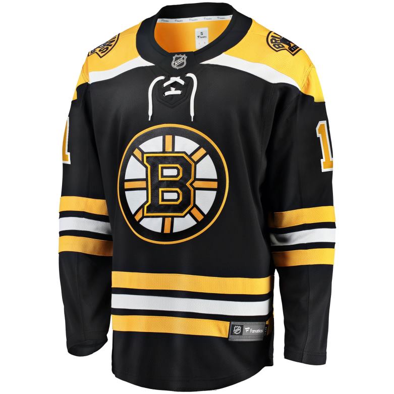 NHL Men Boston Bruins Jeremy Swayman Fanatics Branded Black 2017/18 Home Breakaway Replica Jersey D002V123 Clothing