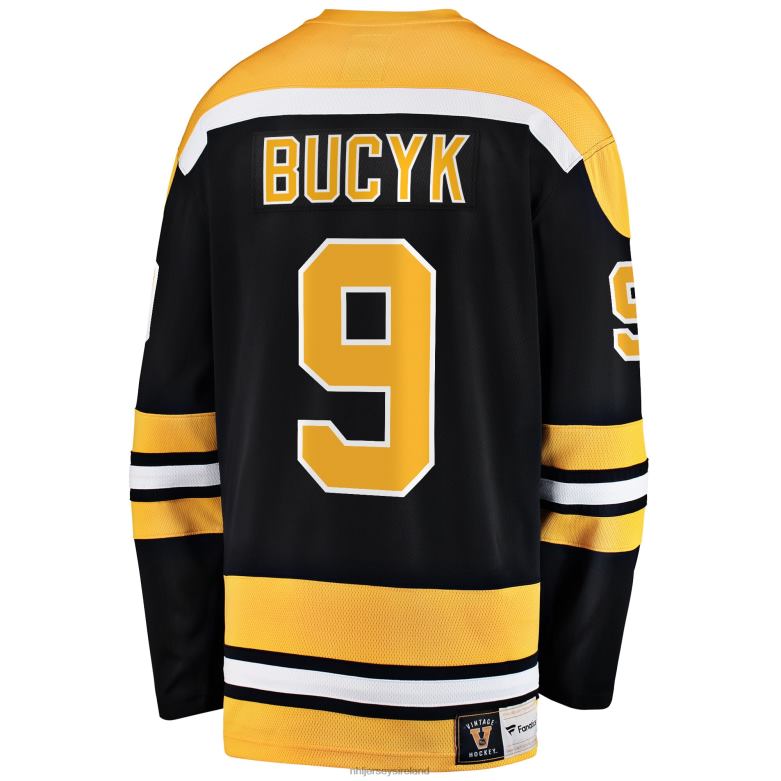 NHL Men Boston Bruins John Bucyk Fanatics Branded Black Premier Breakaway Retired Player Jersey D002V1241 Clothing
