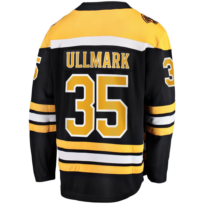 NHL Men Boston Bruins Linus Ullmark Fanatics Branded Black Home Breakaway Player Jersey D002V50 Clothing