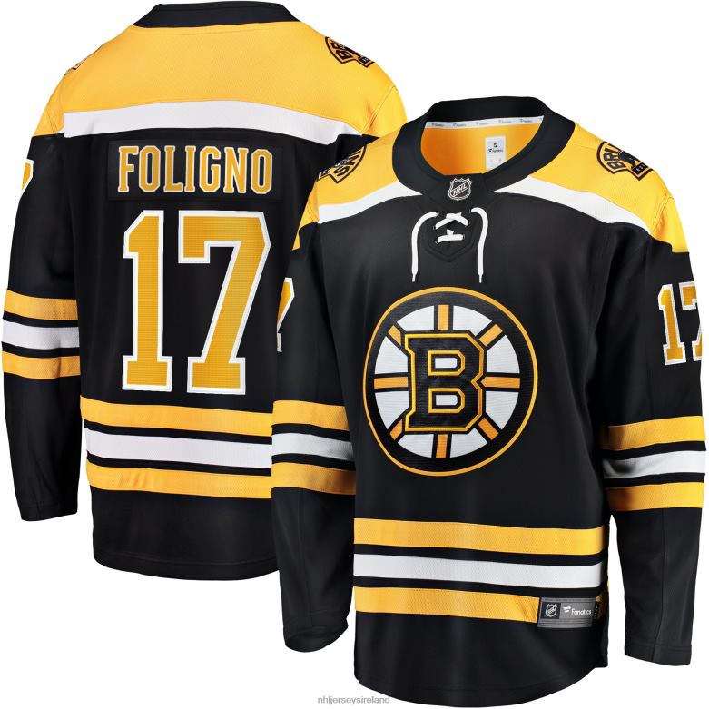 NHL Men Boston Bruins Nick Foligno Fanatics Branded Black Home Breakaway Player Jersey D002V1180 Clothing