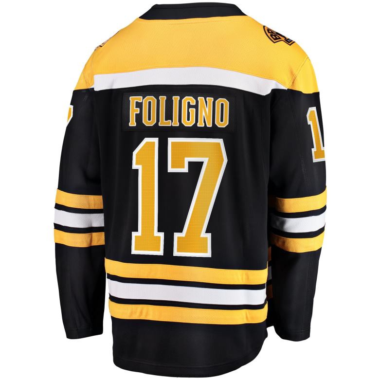 NHL Men Boston Bruins Nick Foligno Fanatics Branded Black Home Breakaway Player Jersey D002V1180 Clothing