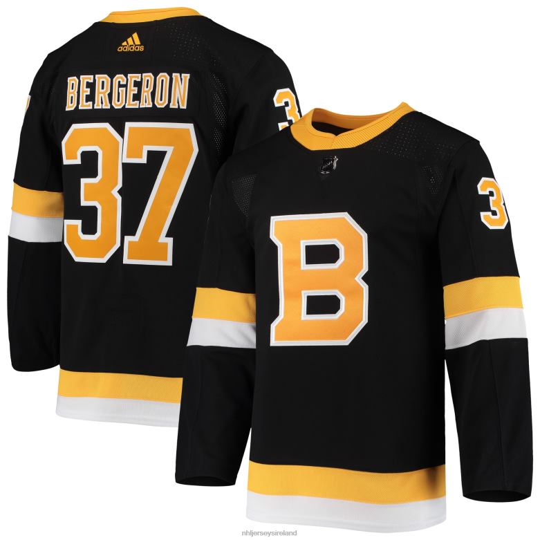NHL Men Boston Bruins Patrice Bergeron Adidas Black Alternate Authentic Player Jersey D002V132 Clothing