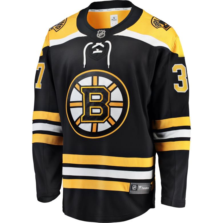 NHL Men Boston Bruins Patrice Bergeron Fanatics Branded Black Breakaway Player Jersey D002V2043 Clothing