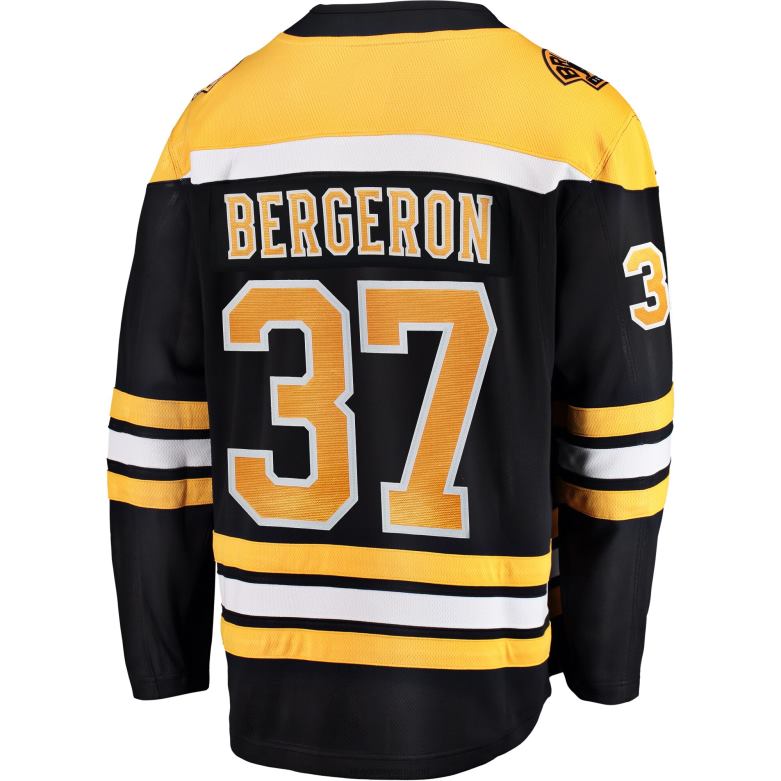 NHL Men Boston Bruins Patrice Bergeron Fanatics Branded Black Breakaway Player Jersey D002V2043 Clothing
